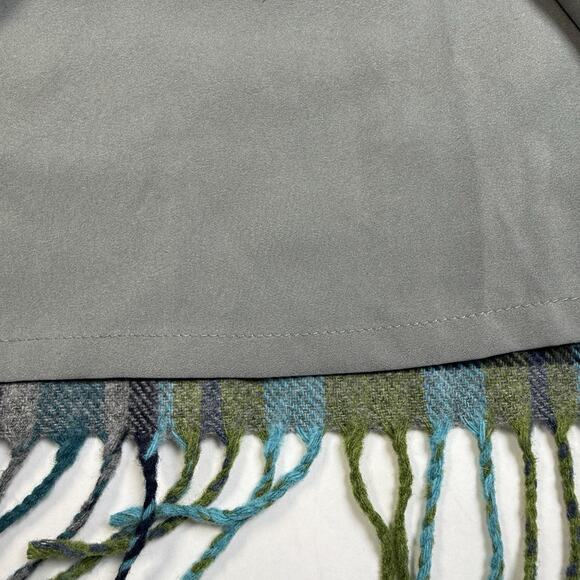 J Jill Faux Wrap Plaid Fringe Blanket Skirt Sz 10 Wool Blend Scottish Highlands - Picture 8 of 11